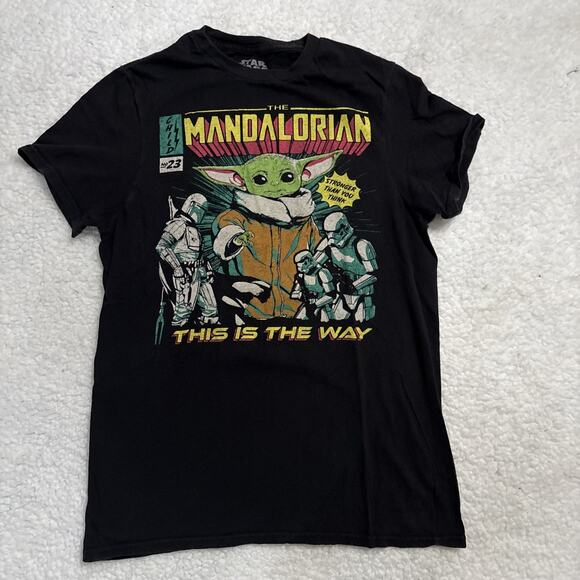 Star Wars The Mandalorian T-Shirt Adult S Tee - This Is The Way - Black - Picture 2 of 4